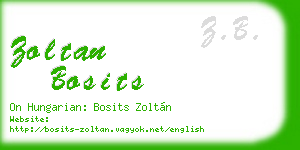 zoltan bosits business card